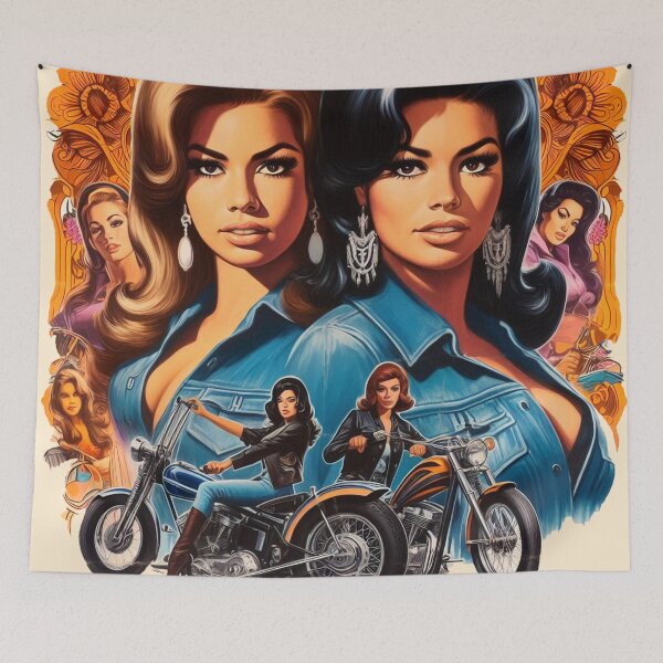 Item preview, Retro Biker Girls designed and sold by PulpVintage.