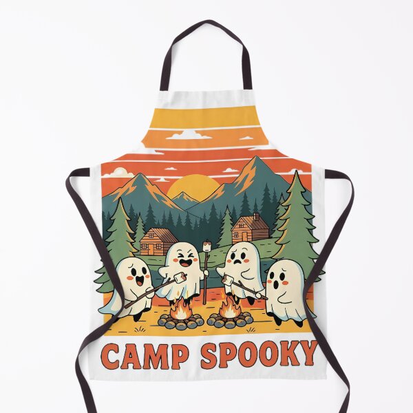 Item preview, Camp Spooky - Retro Ghost Camping designed and sold by Linework Studio.