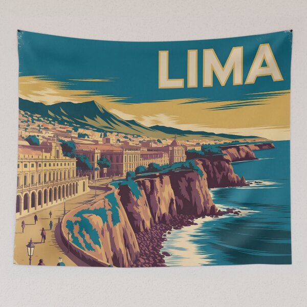 Item preview, Lima: Classic-Style Travel Poster designed and sold by LSVart.