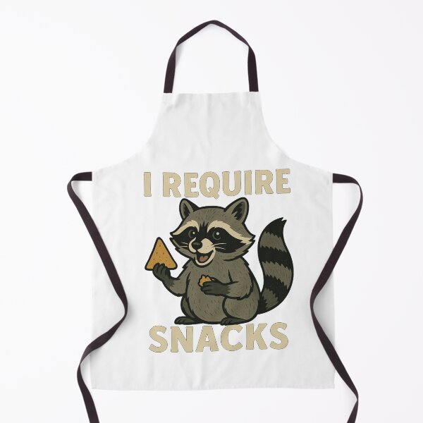 Item preview, I Require Snacks – Funny Raccoon T-Shirt designed and sold by Prints-by-Olaf.
