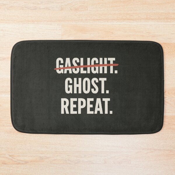 Item preview, Gaslight Ghost Repeat – Anti-Gaslighting Awareness Typography Art designed and sold by Quiet Power Co..