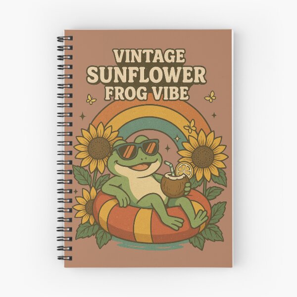 Item preview, Vintage Sunflower Frog Vibes – Retro Summer Frog in Shades designed and sold by Nara8.