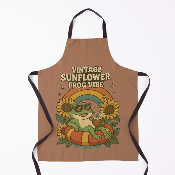 Item preview, Vintage Sunflower Frog Vibes – Retro Summer Frog in Shades designed and sold by Nara8.