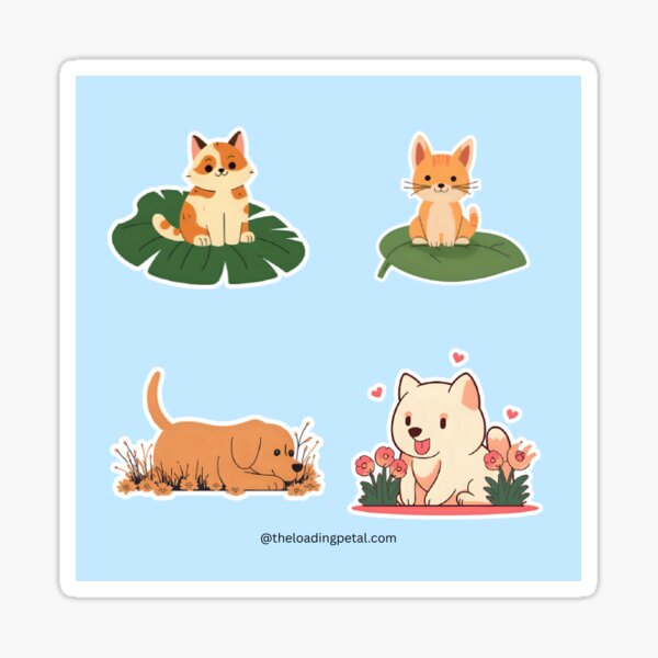 Item preview, pets & plants stickers designed and sold by TheLoadingPetal.