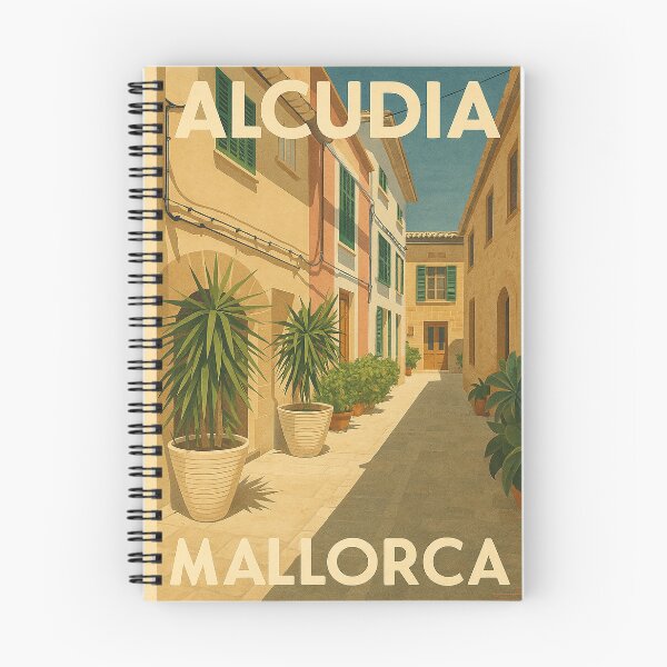 Item preview, Alcudia Mallorca Vintage Retro Style Travel Poster designed and sold by GG WALL ART.