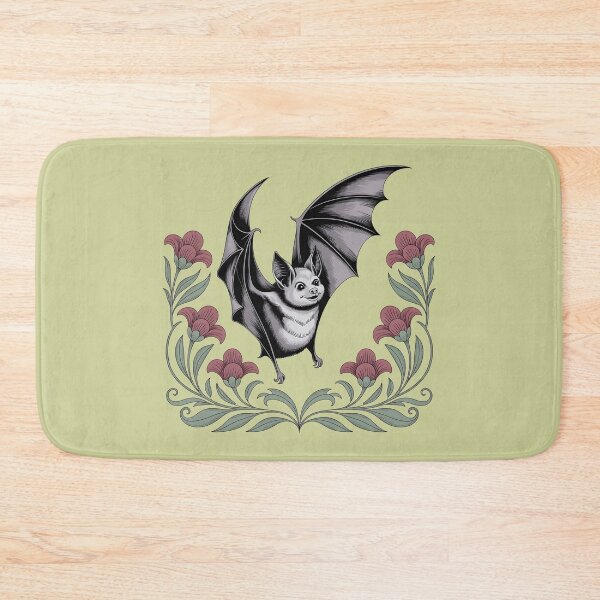 Item preview, Decorative Vintage Bat and Floral Art designed and sold by BirdsnStuff.