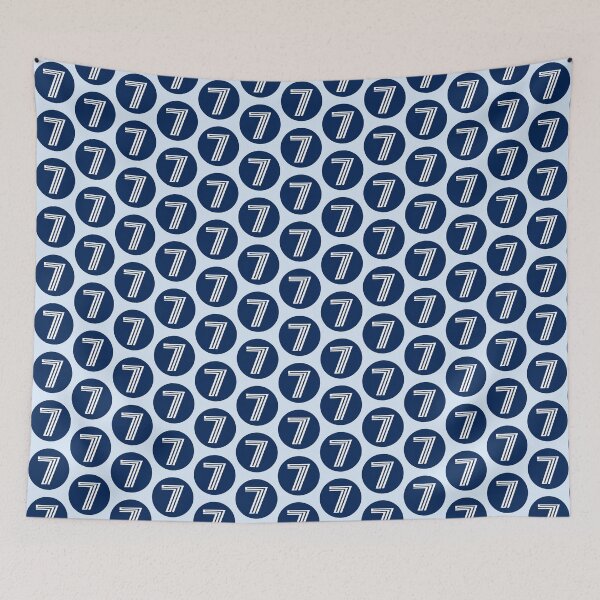 Item preview, Number 7,  #7 Seven, in Blue Circle designed and sold by Jeallan Designs.