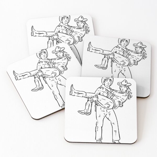 Item preview, Cowboy Holding Cowgirl Sticker designed and sold by InfiniteSticker.
