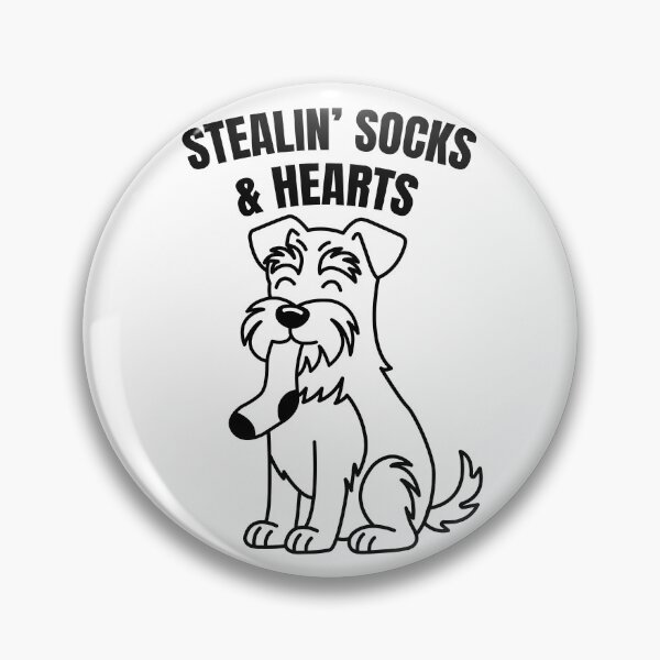 Artikelvorschau, Stealin’ Socks & Hearts - Schnauzer Hund entworfen und verkauft von CurlyDude.