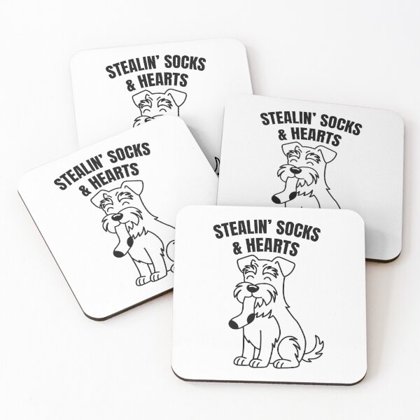 Item preview, Stealin’ Socks & Hearts - Schnauzer Dog designed and sold by CurlyDude.
