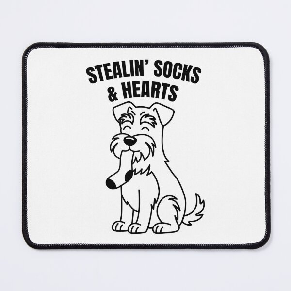 Item preview, Stealin’ Socks & Hearts - Schnauzer Dog designed and sold by CurlyDude.