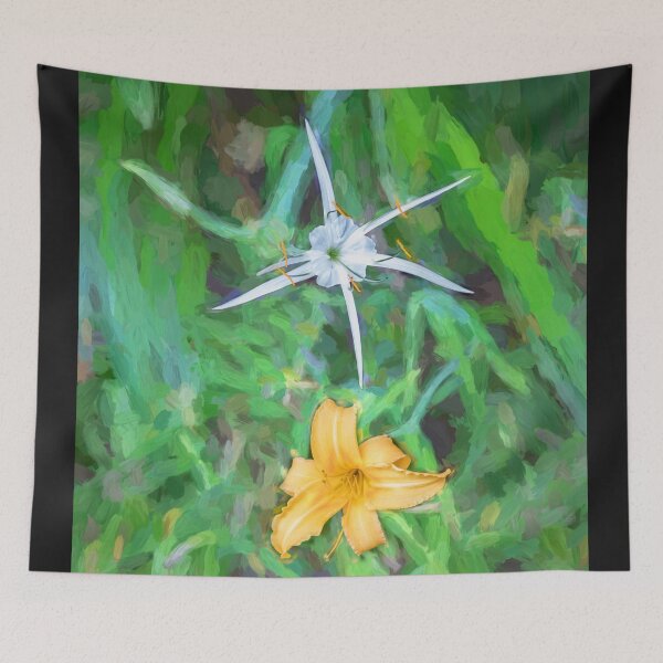 Item preview, White Spider Lily and Daylily X109 designed and sold by RichFrancoCars.