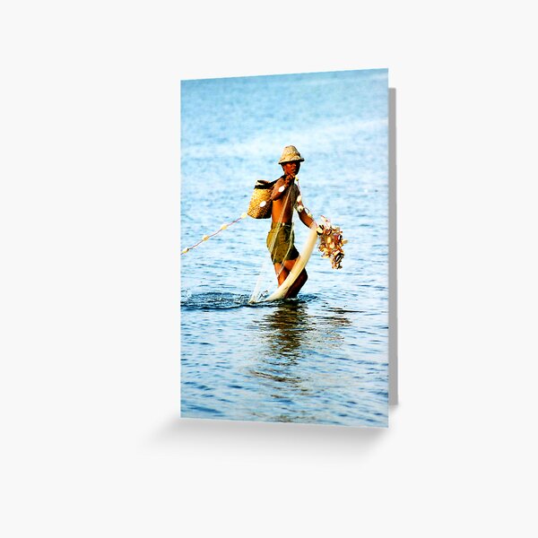 Balinese Fisherman Greeting Card
