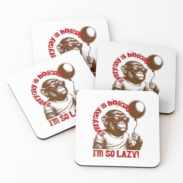 Item preview, "Lazy Ape" - Everyday is Holiday Funny & Vintage Monkey Design designed and sold by Colorful-Garden.