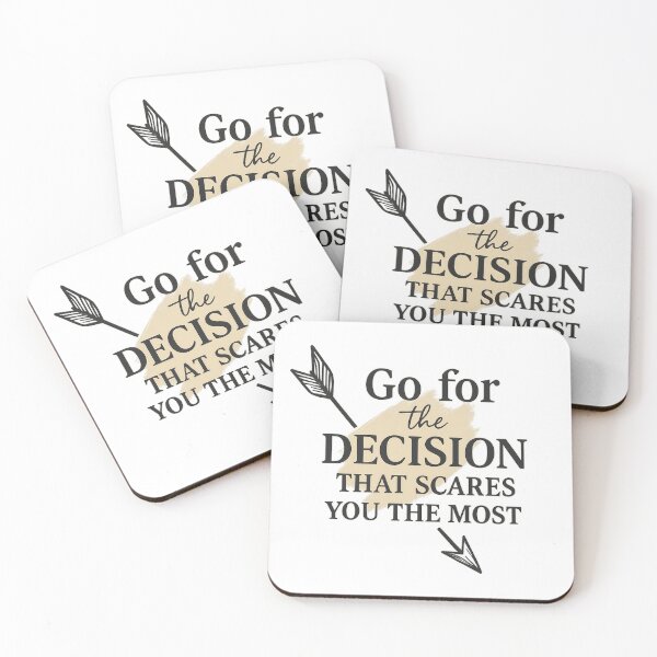 Item preview, Go for the Decision That Scares You the Most – Inspirational Quote Design designed and sold by MSTextVibe.