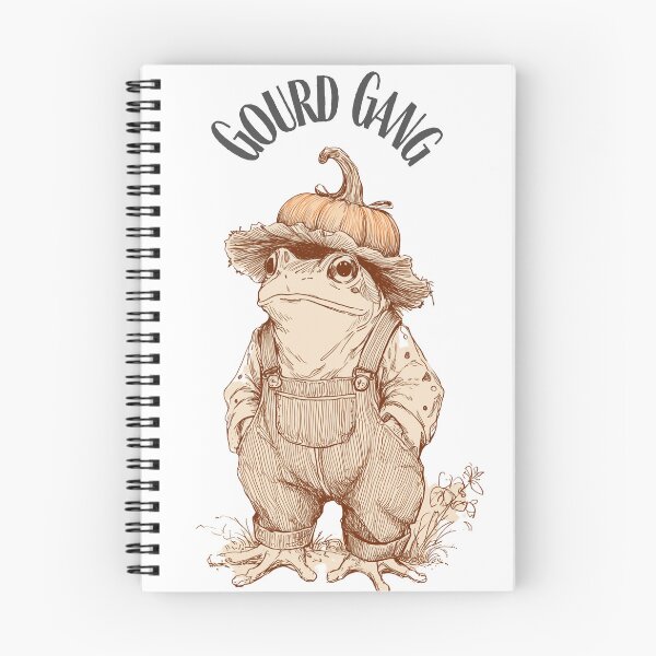 Item preview, Cottagecore Pumpkin Patch Frog | Gourd Gang Autumn Toad designed and sold by Envision Designs.
