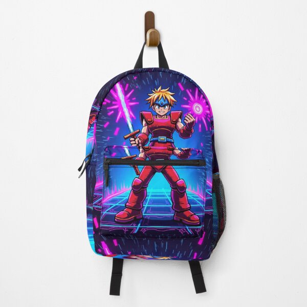 Item preview, Retro Pixel Warrior – Neon Cyber Sword Hero Digital Art designed and sold by TheDesignDen52.