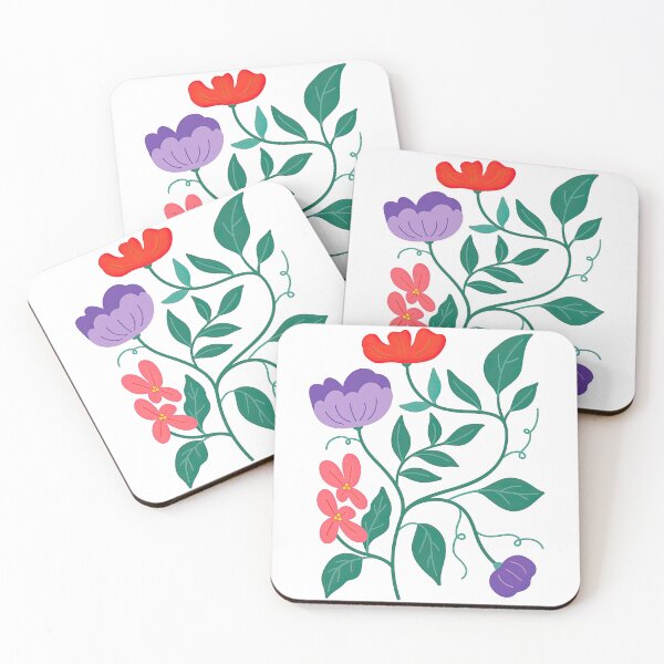 Item preview, Whimsical Garden Flower and Leaf Cluster Design designed and sold by ArtfulWeave.