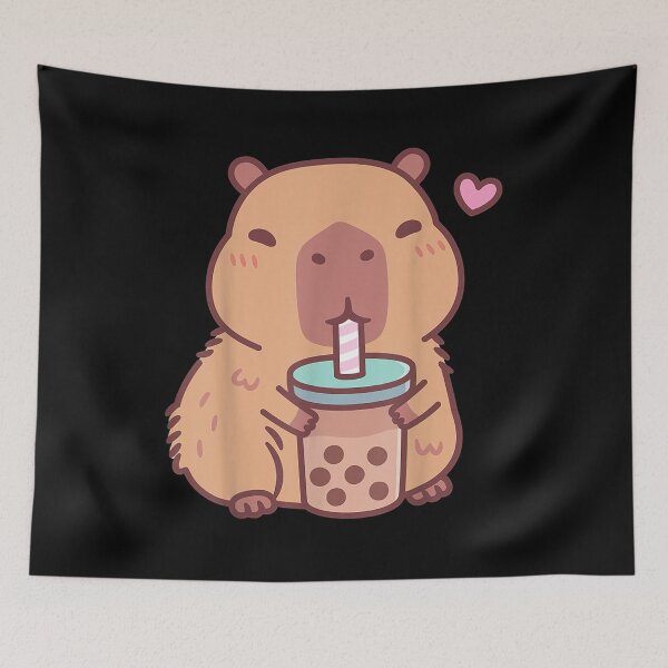 Item preview, Cute Capybara With Hot Coffee  designed and sold by BASKF.