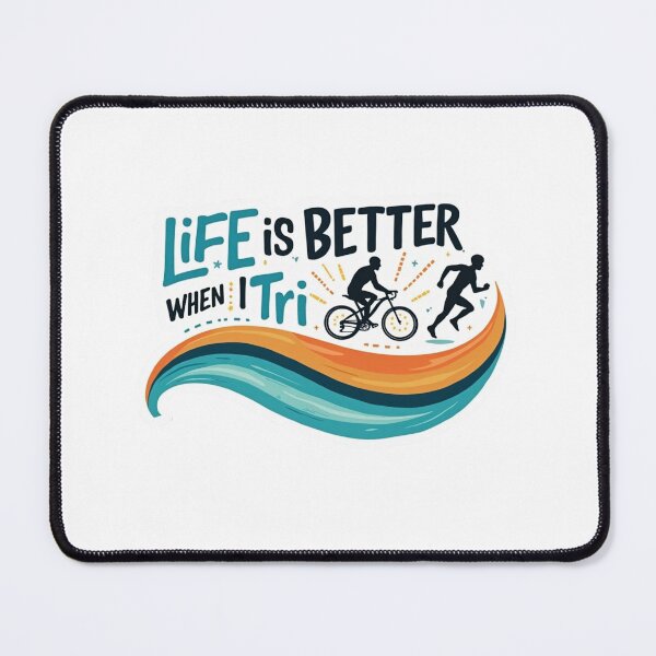 Item preview, Life Is Better When I TRI – Funny Triathlon Athlete Quote Swim Bike Run Gift designed and sold by Triathlongram.