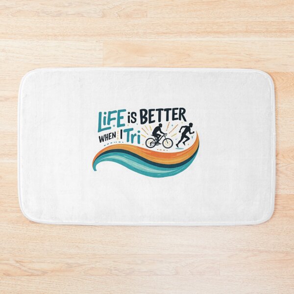 Item preview, Life Is Better When I TRI – Funny Triathlon Athlete Quote Swim Bike Run Gift designed and sold by Triathlongram.