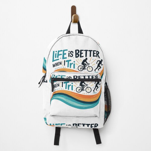 Item preview, Life Is Better When I TRI – Funny Triathlon Athlete Quote Swim Bike Run Gift designed and sold by Triathlongram.
