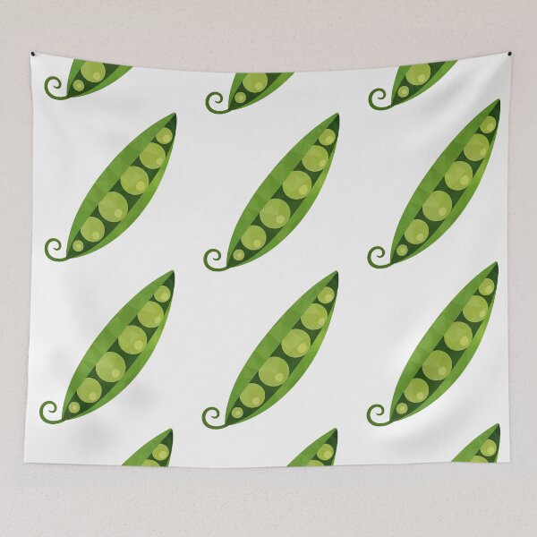 Item preview, Green Pea Pod with Stylized Geometry Art designed and sold by ArtfulWeave.