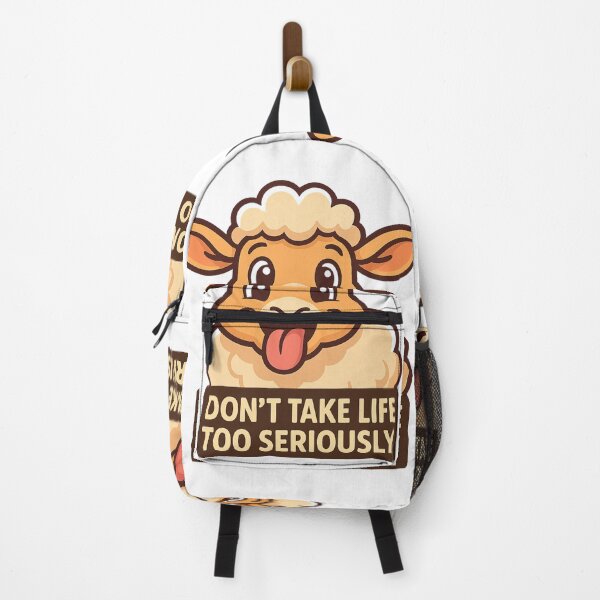Item preview, Funny Sheep Sticker – Don’t Take Life Too Seriously Quote – Cute Animal Humor Gift designed and sold by Atres89.