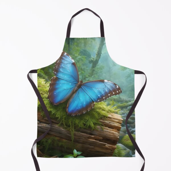 Item preview, Blue Morpho Butterfly on Mossy Log designed and sold by RubisLeaf.