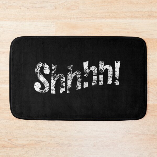 Item preview, Grunge Shhhh! White Distressed Text designed and sold by GeeThang.