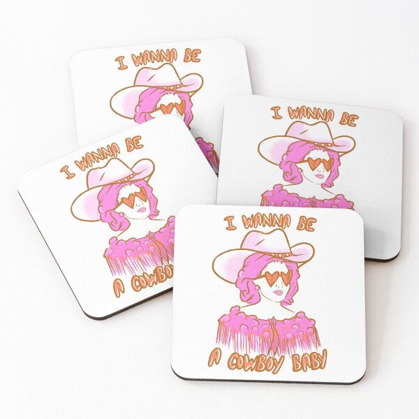 Item preview, CMAT I Wanna Be A Cowboy Baby - pink and orange designed and sold by incloudines.
