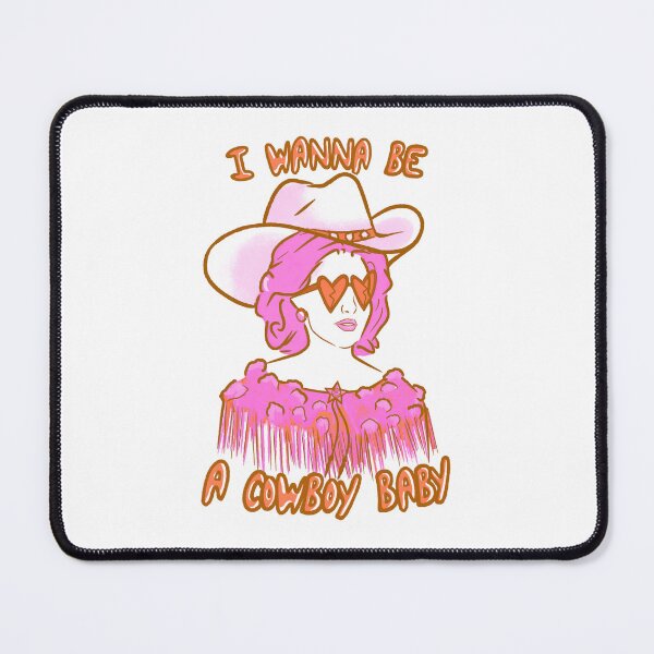 Item preview, CMAT I Wanna Be A Cowboy Baby - pink and orange designed and sold by incloudines.