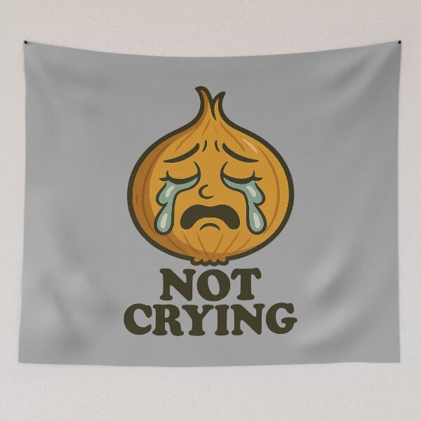 Item preview, Not Crying – Onion with Tears & Attitude designed and sold by Nuvijo.