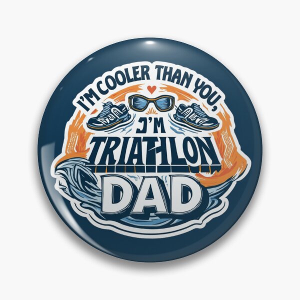 Item preview, I’m Cooler Than You I’m a Triathlon Dad – Funny Swim Bike Run Athlete Gift designed and sold by Triathlongram.