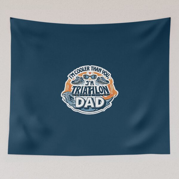Item preview, I’m Cooler Than You I’m a Triathlon Dad – Funny Swim Bike Run Athlete Gift designed and sold by Triathlongram.