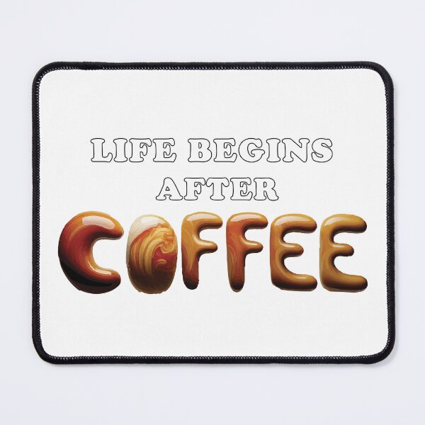 Item preview, Life Begins After Coffee - Coffee Lover Typography Design designed and sold by beerkee.
