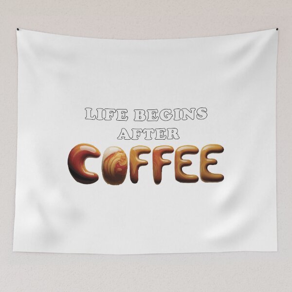 Item preview, Life Begins After Coffee - Coffee Lover Typography Design designed and sold by beerkee.
