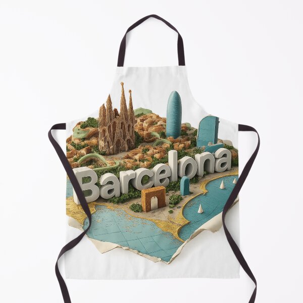 Item preview, Barcelona on map designed and sold by Kogart.