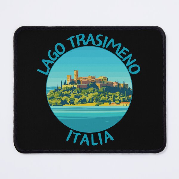 Item preview, Lago Trasimeno in Umbria, Italy Retro Travel Art Circle Emblem designed and sold by MaateoDesign.