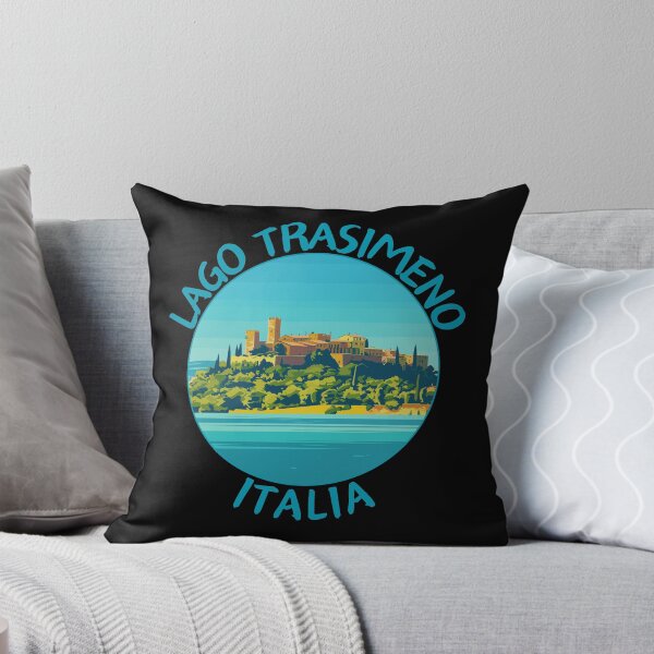 Item preview, Lago Trasimeno in Umbria, Italy Retro Travel Art Circle Emblem designed and sold by MaateoDesign.