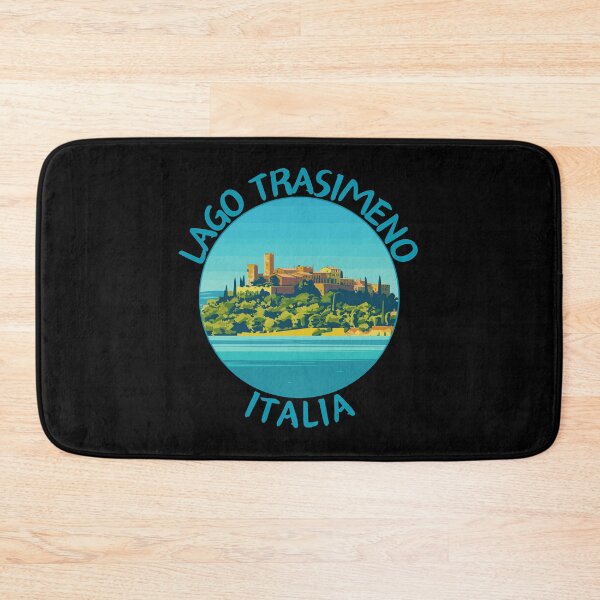 Item preview, Lago Trasimeno in Umbria, Italy Retro Travel Art Circle Emblem designed and sold by MaateoDesign.