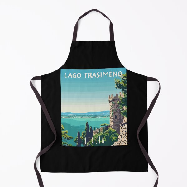 Item preview, Lago Trasimeno in Umbria, Italy Vintage Art Travel Landscape designed and sold by MaateoDesign.