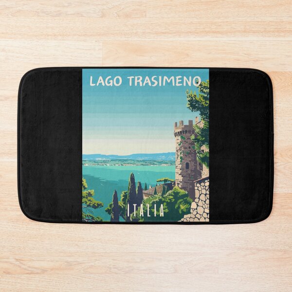 Item preview, Lago Trasimeno in Umbria, Italy Vintage Art Travel Landscape designed and sold by MaateoDesign.