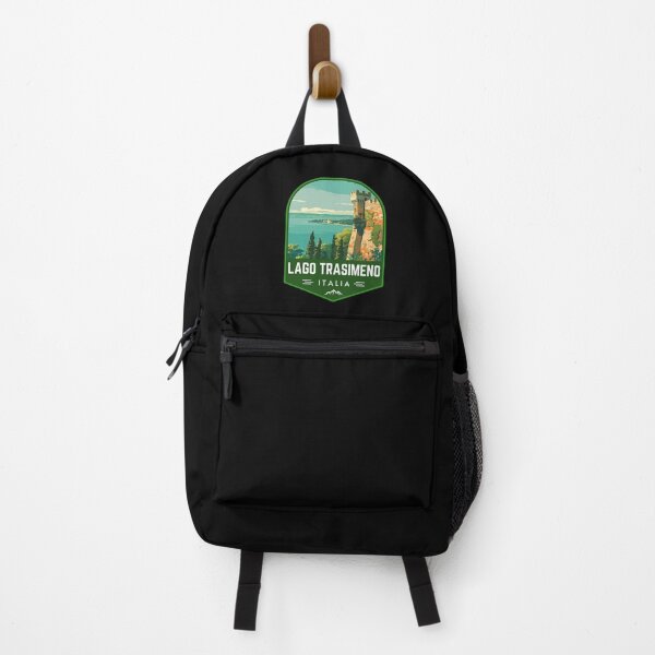 Item preview, Lago Trasimeno in Umbria, Italy Vintage Travel Art Badge designed and sold by MaateoDesign.