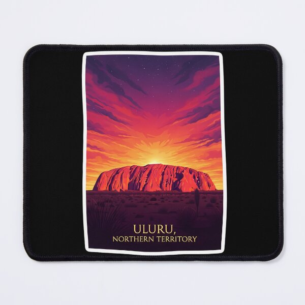 Item preview, Uluru Sunset: A Breathtaking and Vibrant Digital Painting designed and sold by Digital Dreams Arts.
