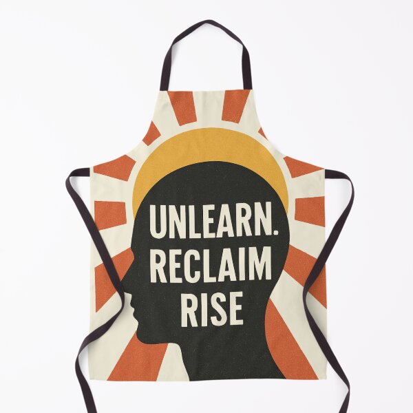 Item preview, Unlearn Reclaim Rise – Bold Personal Growth Empowerment Art designed and sold by Quiet Power Co..