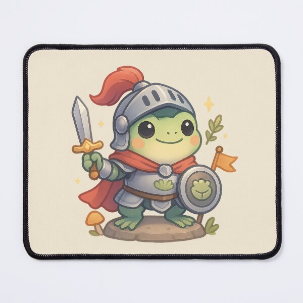 Item preview, Frog Knight – Kawaii Warrior Frog in Shiny Armor designed and sold by LuKreate.
