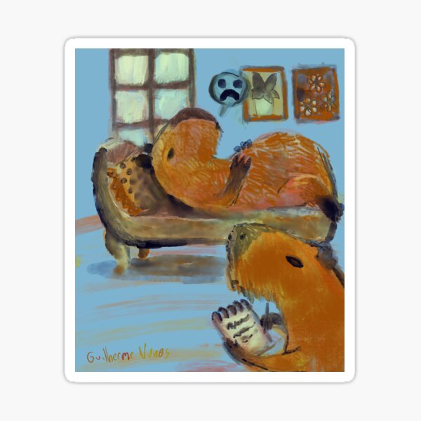 Aperçu de l'œuvre capybara chez le psychologue créée et vendue par guilhernunes.