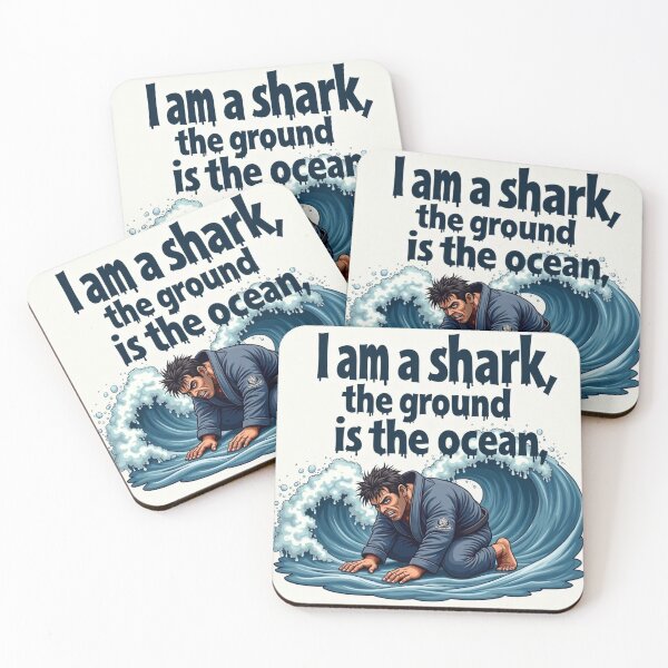 Item preview, BJJ Shark Quote - The Ground Is My Ocean designed and sold by Martial-Art-23.