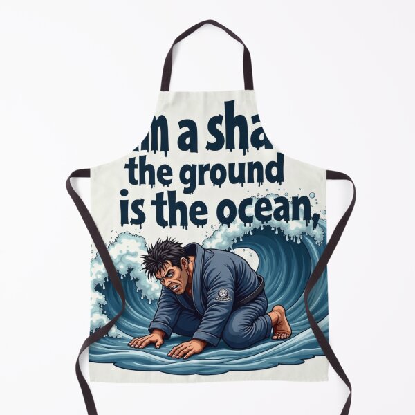 Item preview, BJJ Shark Quote - The Ground Is My Ocean designed and sold by Martial-Art-23.